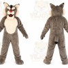 Gray Wolf Mascot Costume for Events and Promotions
