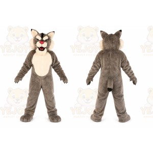 Gray Wolf Mascot Costume for Events and Promotions