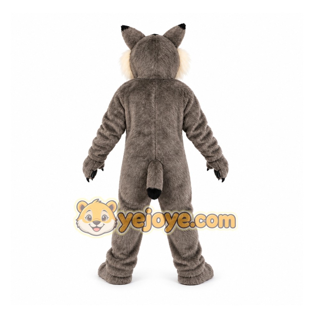 Gray Wolf Mascot Costume for Events and Promotions