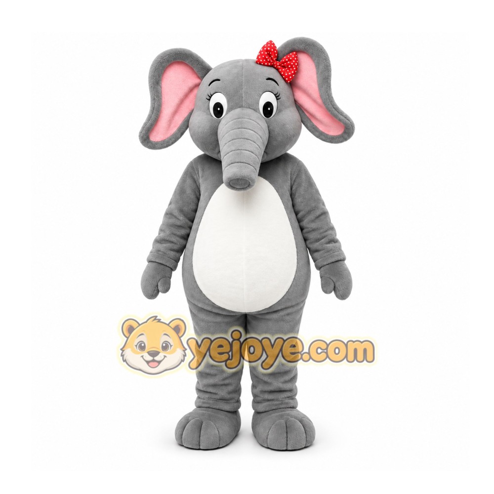 Gray Elephant Mascot Costume for Children's Events Gray Elephant Mascot Costume for Children's Events