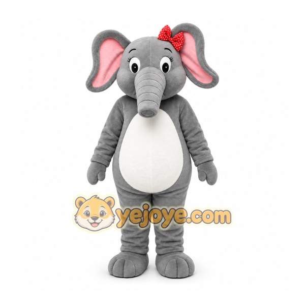 Gray Elephant Mascot Costume for Children's Events