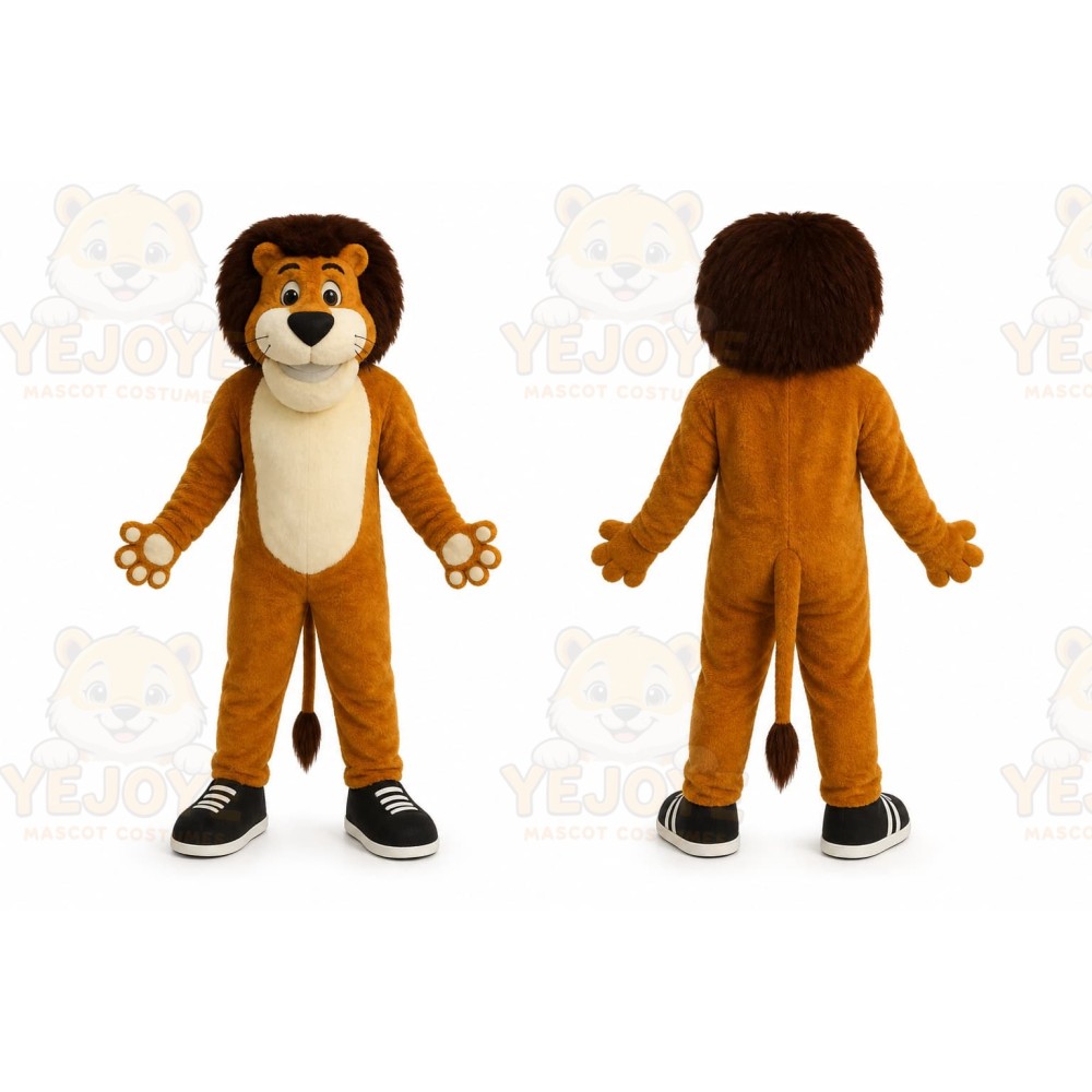 Brown Lion Mascot Costume for Children's Events