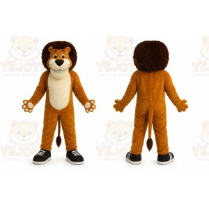 Brown Lion Mascot Costume for Children's Events