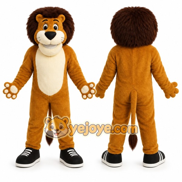 Brown Lion Mascot Costume for Children's Events