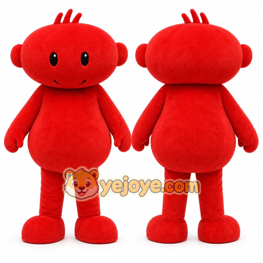Red Abstract Creature Mascot Costume for Children's Events Red Abstract Creature Mascot Costume for Children's Events