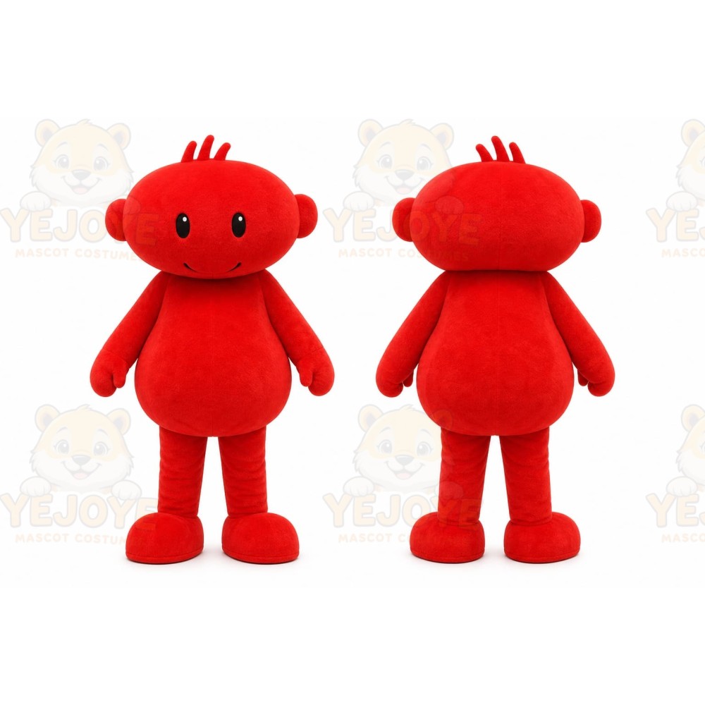 Red Abstract Creature Mascot Costume for Children's Events