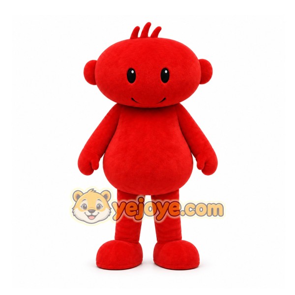 Red Abstract Creature Mascot Costume for Children's Events