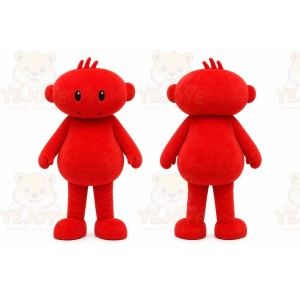 Red Abstract Creature Mascot Costume for Children's Events