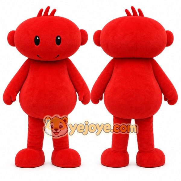 Red Abstract Creature Mascot Costume for Children's Events