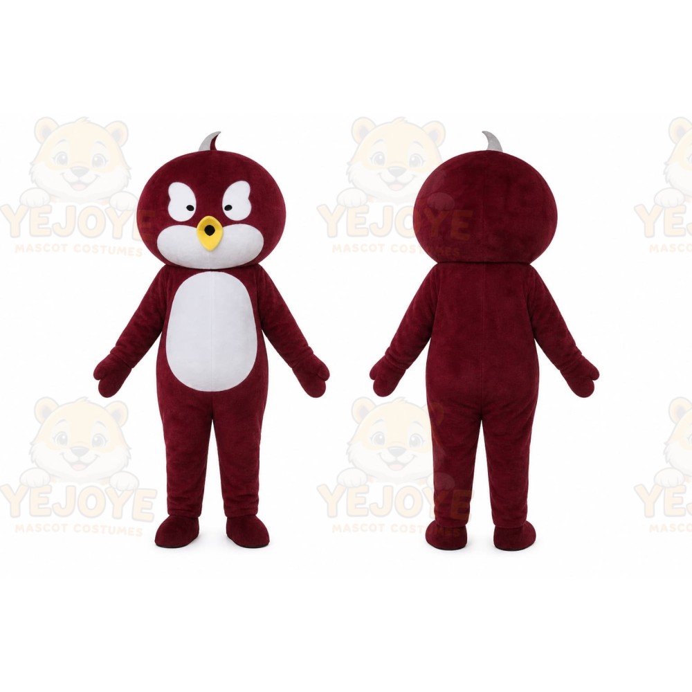 Maroon Bird Mascot Costume for Events and Promotions