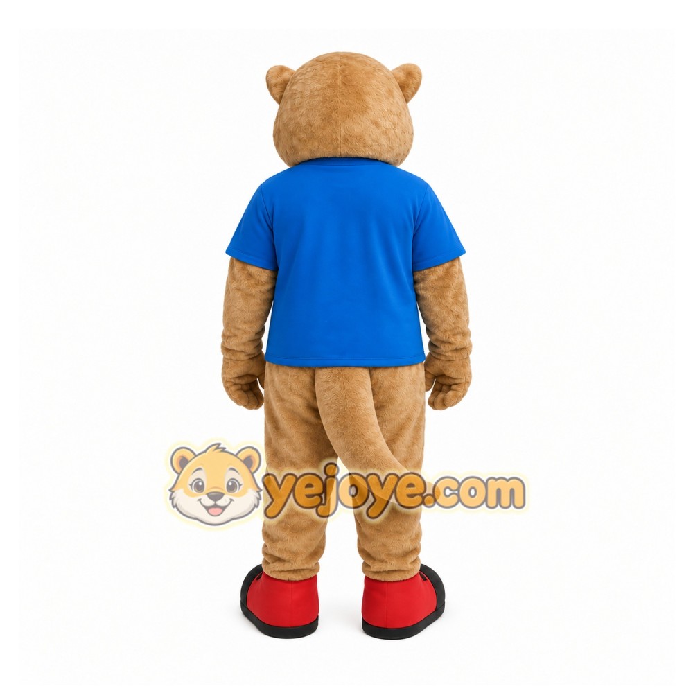 Tan Cougar Mascot Costume for School Events