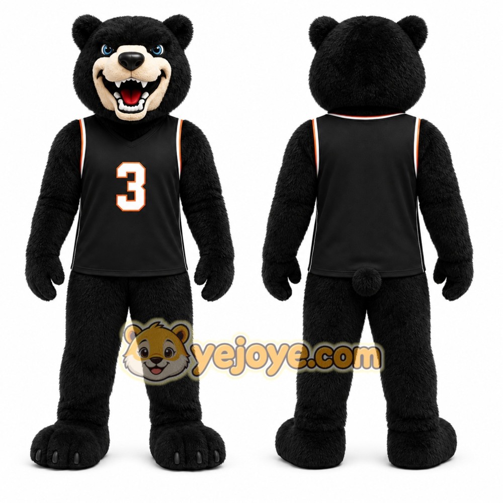 Black Bear Mascot Costume for Sports Events