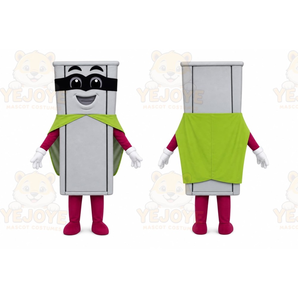Gray Trash Can Mascot Costume for Corporate Events