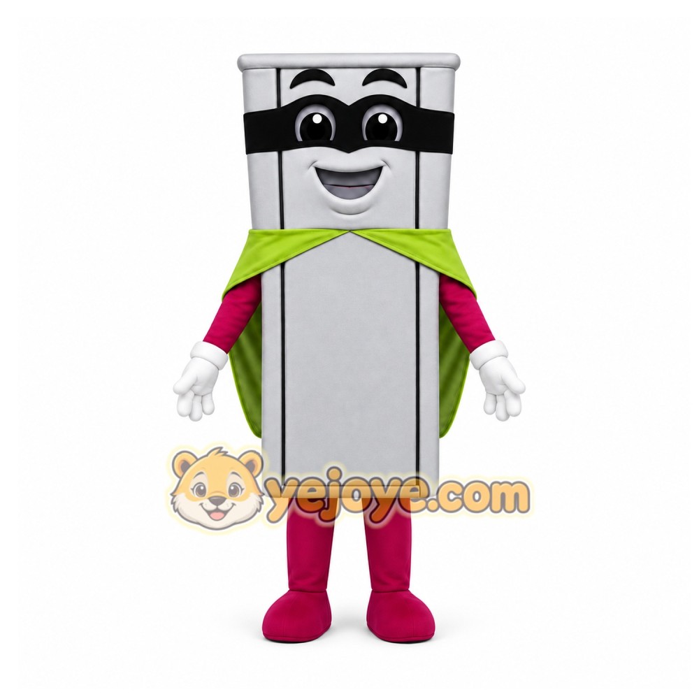 Gray Trash Can Mascot Costume for Corporate Events