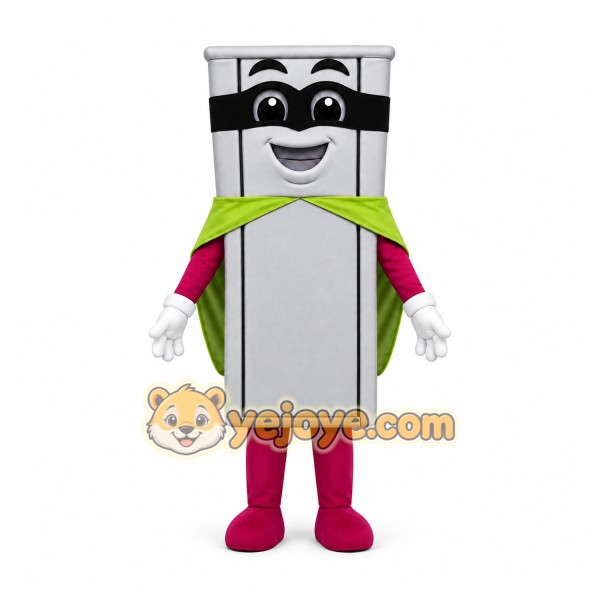 Gray Trash Can Mascot Costume for Corporate Events