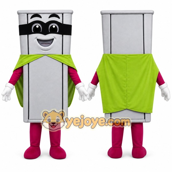Gray Trash Can Mascot Costume for Corporate Events