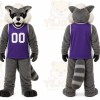 Gray Raccoon Mascot Costume for Sports Events