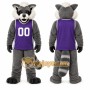 Gray Raccoon Mascot Costume for Sports Events