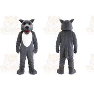 Gray Wolf Mascot Costume for Events and Promotions