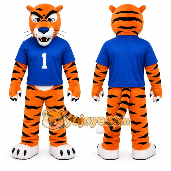 Orange Tiger Mascot Costume for Sports Events