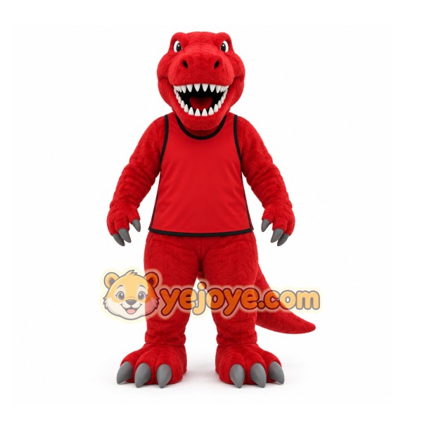 Red Dinosaur Mascot Costume for Children's Events Red Dinosaur Mascot Costume for Children's Events