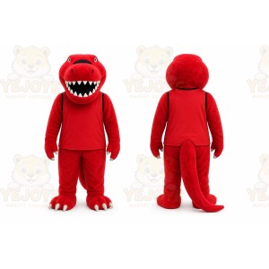 Red Dinosaur Mascot Costume for Children's Events