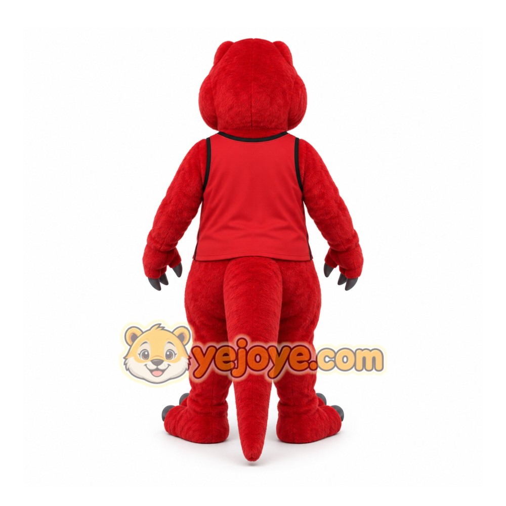 Red Dinosaur Mascot Costume for Children's Events Red Dinosaur Mascot Costume for Children's Events