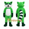 Green Raccoon Mascot Costume for Events and Promotions Green Raccoon Mascot Costume for Events and Promotions
