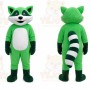 Green Raccoon Mascot Costume for Events and Promotions