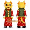 Yellow Dragon Mascot Costume for Holiday Events