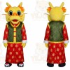 Yellow Dragon Mascot Costume for Holiday Events