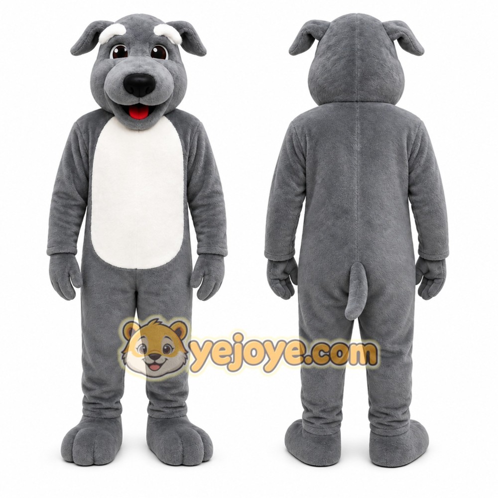 Gray Dog Mascot Costume for Events and Promotions