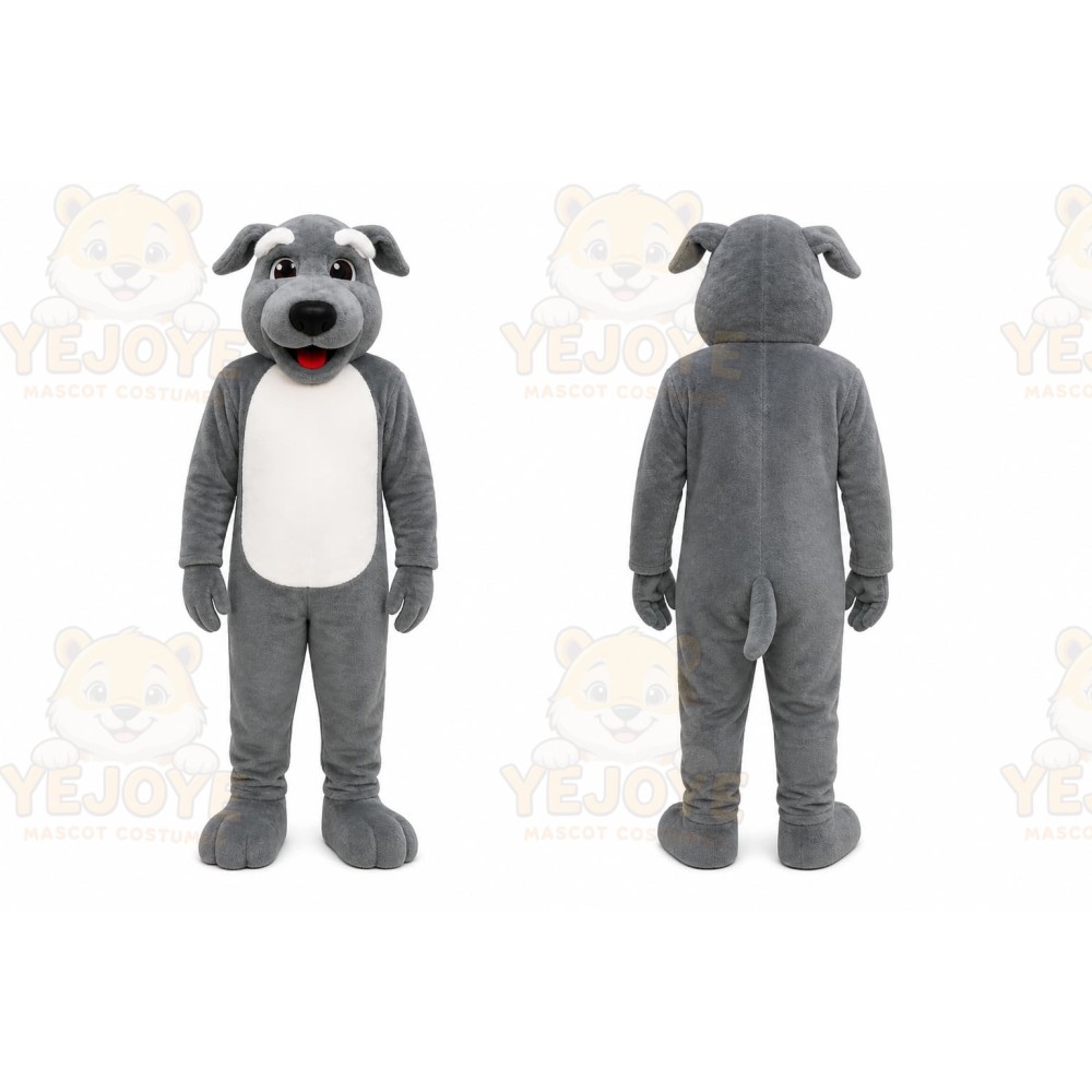 Gray Dog Mascot Costume for Events and Promotions