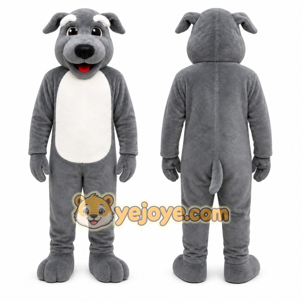 Gray Dog Mascot Costume for Events and Promotions