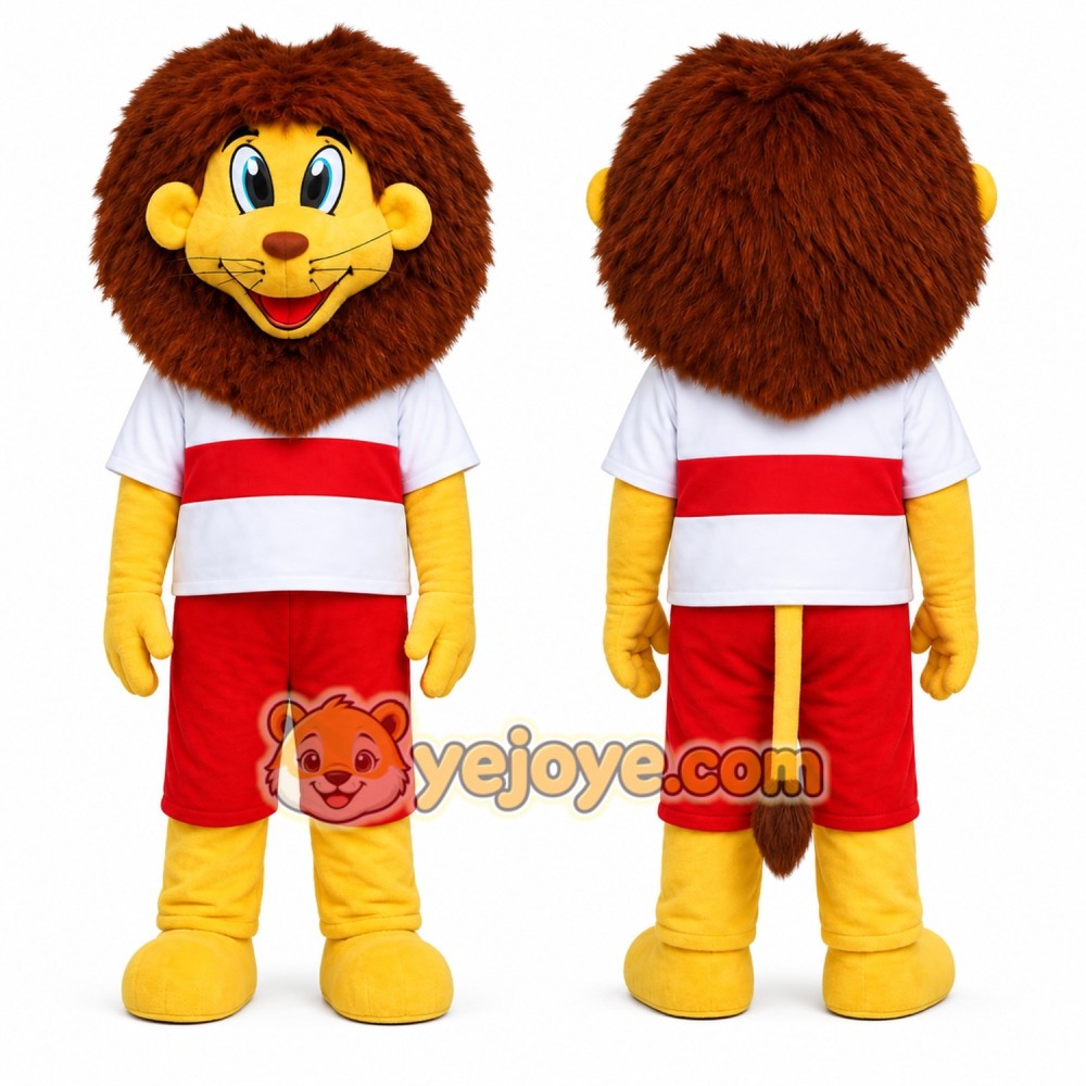 Yellow Lion Mascot Costume for Events and Promotions