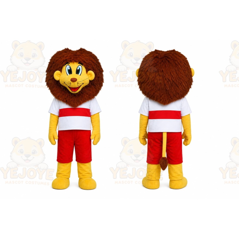 Yellow Lion Mascot Costume for Events and Promotions
