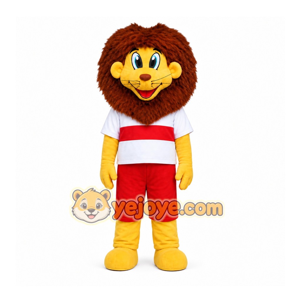 Yellow Lion Mascot Costume for Events and Promotions
