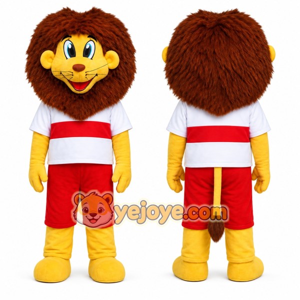 Yellow Lion Mascot Costume for Events and Promotions