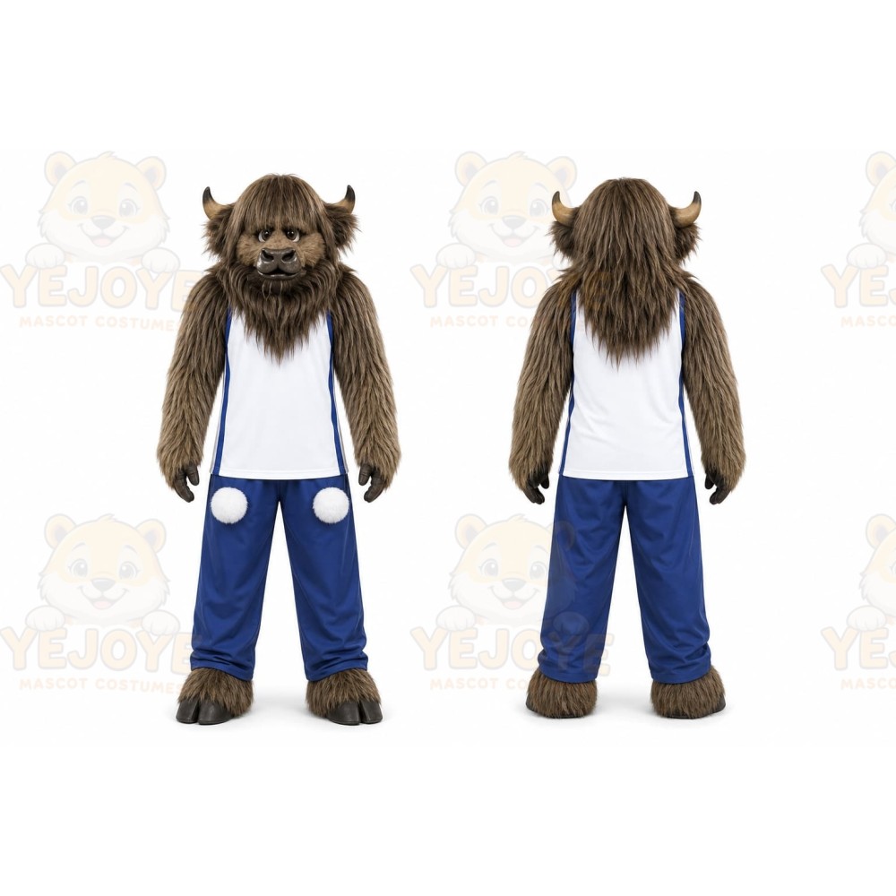 Brown Buffalo Mascot Costume for Events and Promotions