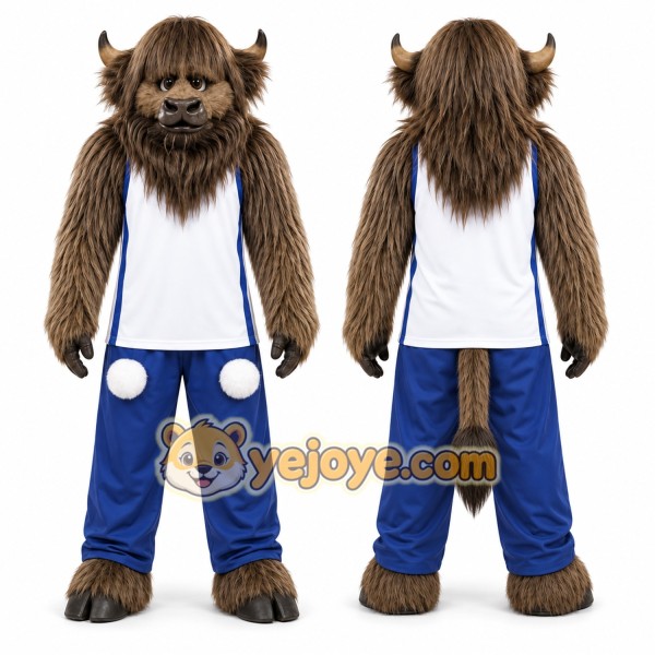 Brown Buffalo Mascot Costume for Events and Promotions