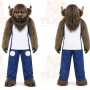Brown Buffalo Mascot Costume for Events and Promotions