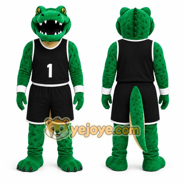 Green Alligator Mascot Costume for Events and Promotions