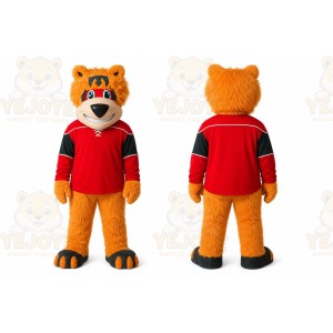 Orange Bear Mascot Costume for Sports Events