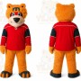 Orange Bear Mascot Costume for Sports Events