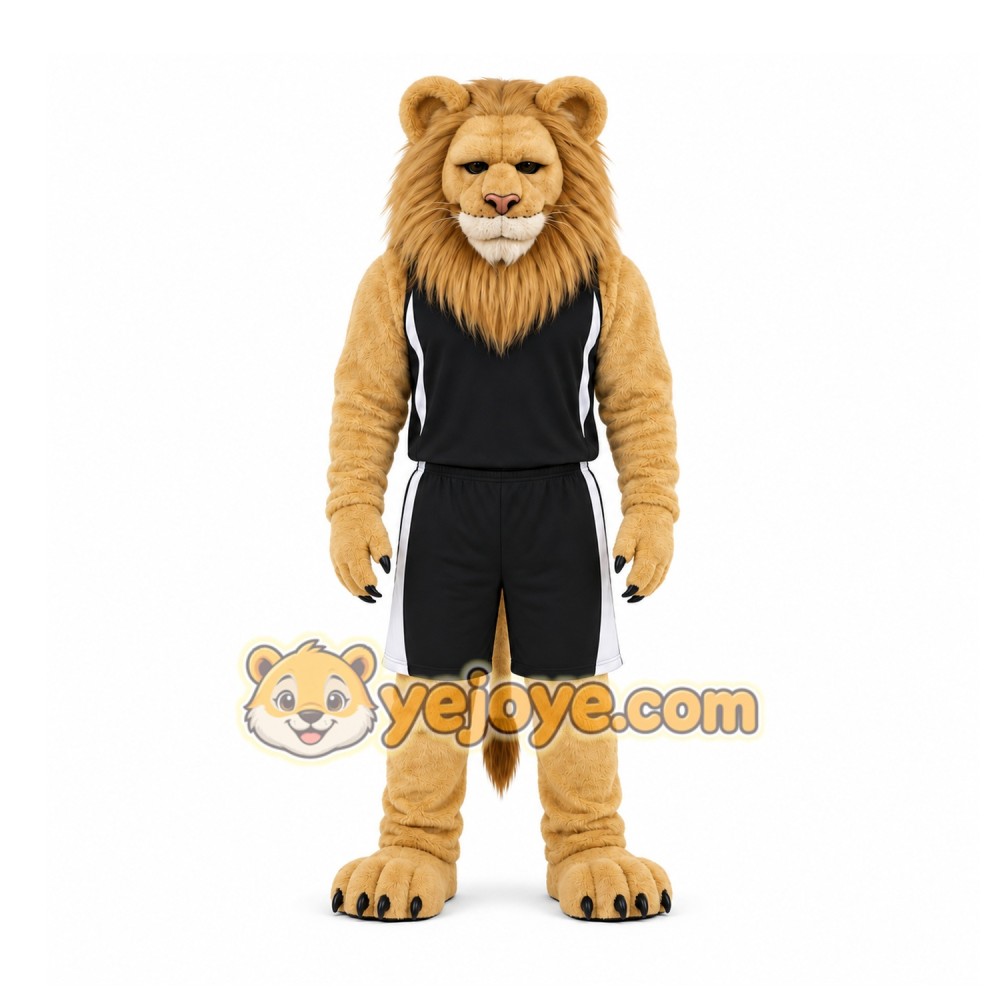 Tan Lion Mascot Costume for Sports Events Tan Lion Mascot Costume for Sports Events