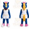 Blue Horse Mascot Costume for School Events