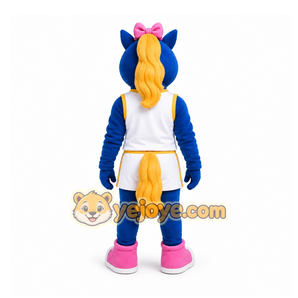 Blue Horse Mascot Costume for School Events