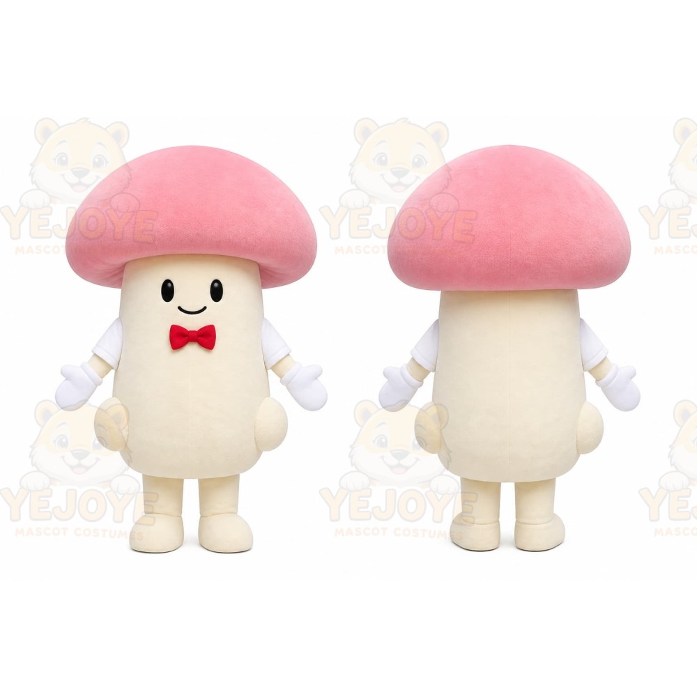 White Mushroom Mascot Costume for Children's Events