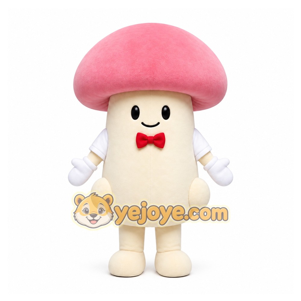 White Mushroom Mascot Costume for Children's Events White Mushroom Mascot Costume for Children's Events