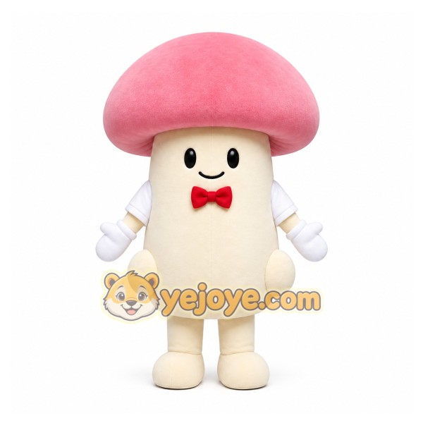White Mushroom Mascot Costume for Children's Events White Mushroom Mascot Costume for Children's Events